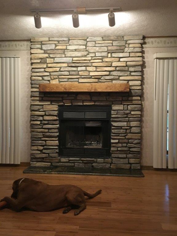 8 Residential Stone Fireplace After